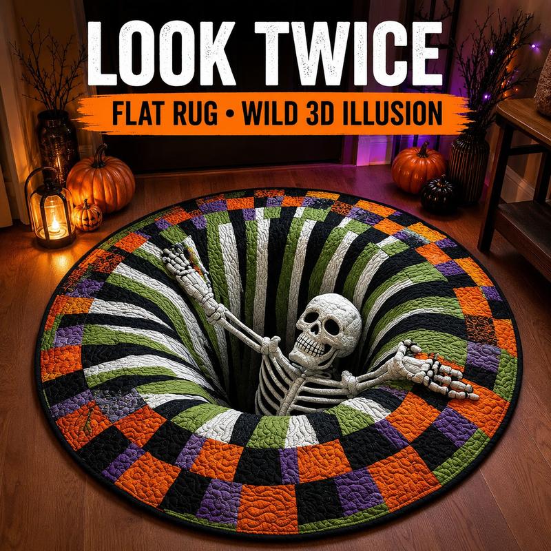 Halloween Vortex illusion Rug