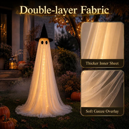 Halloween Spooky Lighted Ghost Decor Set