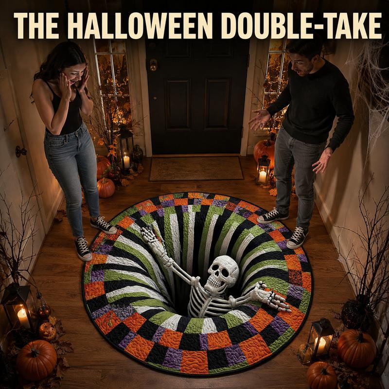 Halloween Vortex illusion Rug