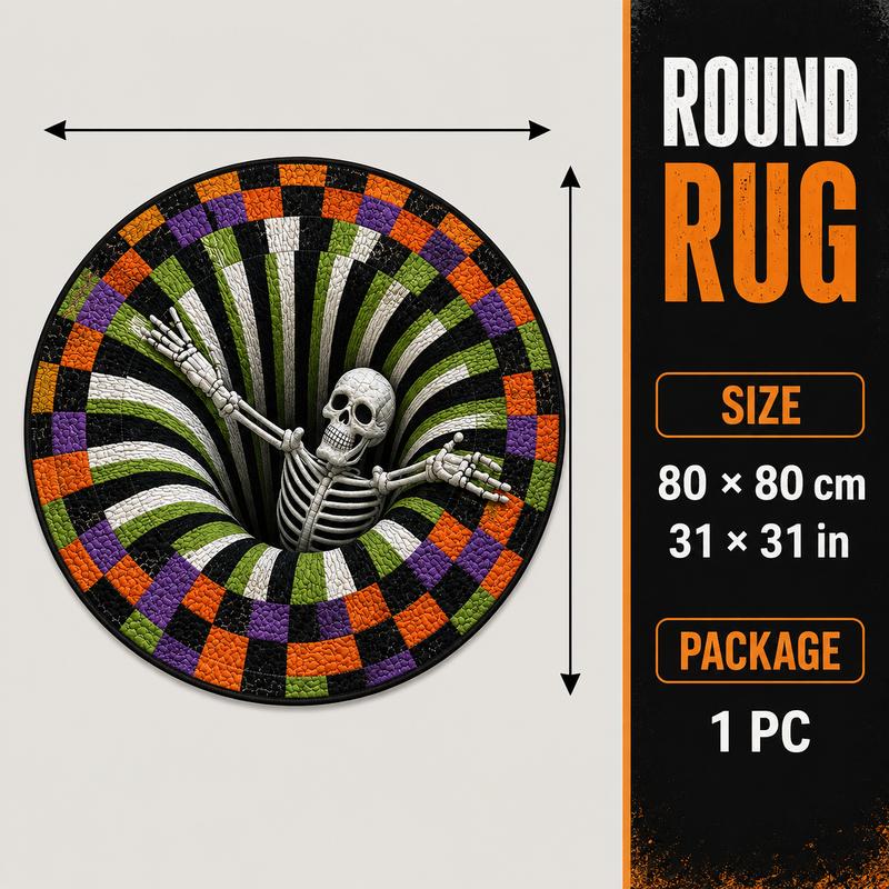 Halloween Vortex illusion Rug